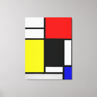 MONDRIAN COMPOSITION WITH RED, YELLOW, BLACK 1921