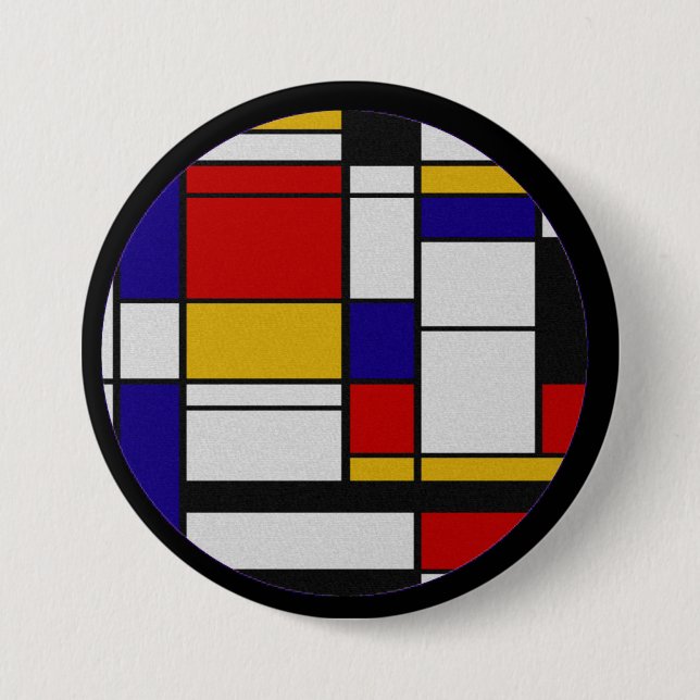 Mondrian De Stijl 7.5 Cm Round Badge (Front)