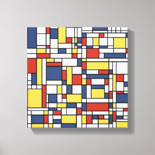 Mondrian De Stijl Pattern Canvas Print
