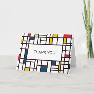 Mondrian De Stijl Thank You Card