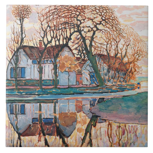 Mondrian - Farm Near Duivendrecht, Tile (Front)