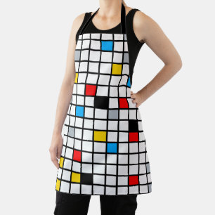 Mondrian Geometric Minimalist Comopsition Modern Apron