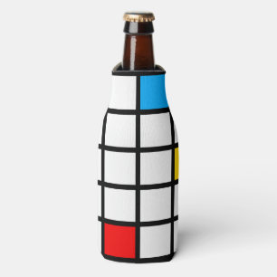 Mondrian Geometric Minimalist Comopsition Modern Bottle Cooler