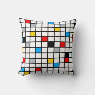 Mondrian Geometric Minimalist Comopsition Modern Cushion