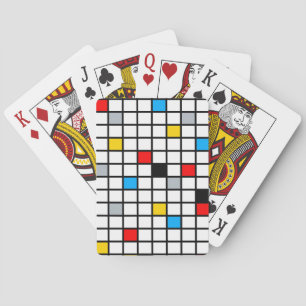 Mondrian Geometric Minimalist Comopsition Modern Playing Cards