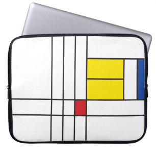 Mondrian II Minimalist De Stijl Modern Art Custom Laptop Sleeve