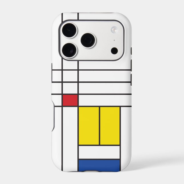 Mondrian II Minimalist De Stijl Modern Art Design (Back)