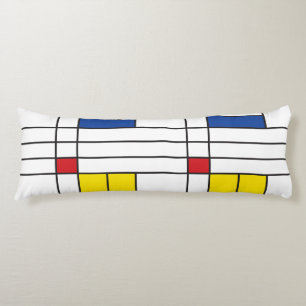 Mondrian II Minimalist De Stijl Modern Art Design Body Cushion