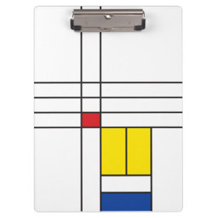 Mondrian II Minimalist De Stijl Modern Art Design Clipboard