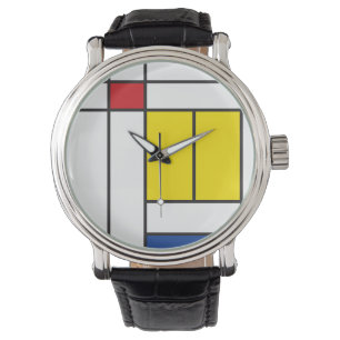 Mondrian II Minimalist De Stijl Modern Art Design Watch
