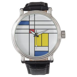 Mondrian II Minimalist De Stijl Modern Art Design Watch