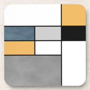 Mondrian inspiration coaster