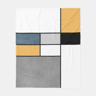 Mondrian inspiration fleece blanket