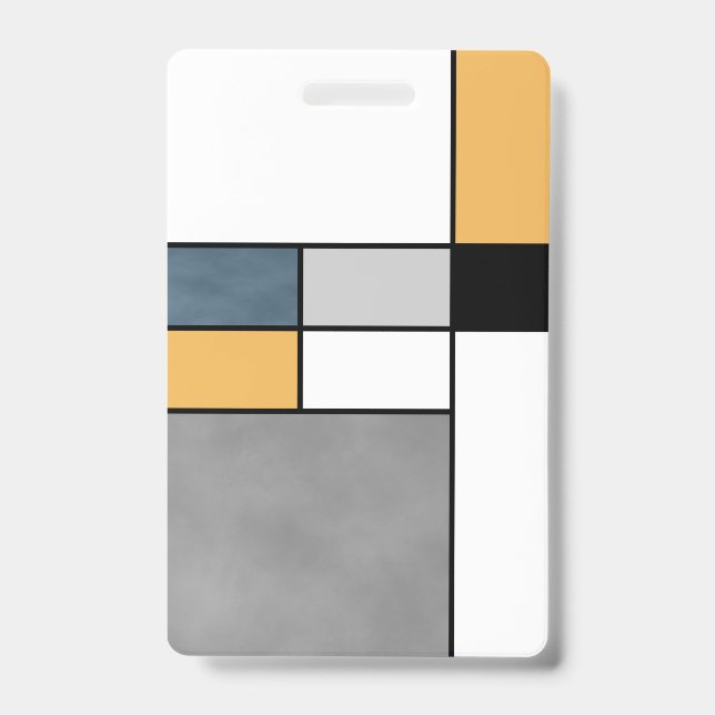 Mondrian inspiration ID badge (Front)