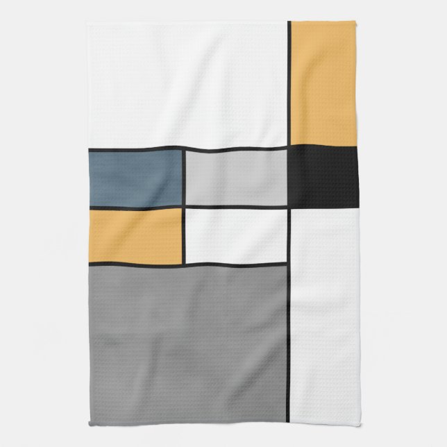 Mondrian inspiration tea towel (Vertical)