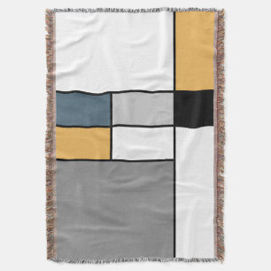 Mondrian inspiration throw blanket