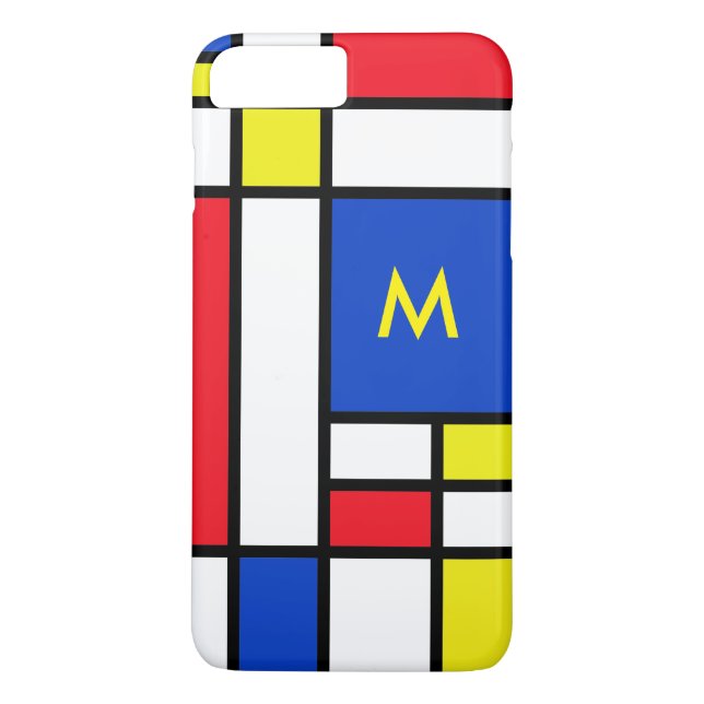 Mondrian Inspired Geometrical Design Abstract Art Case-Mate iPhone Case (Back)