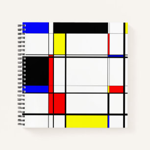 Mondrian Inspired Modern Art Notebook
