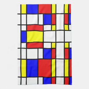 Mondrian Inspired Tea Towel