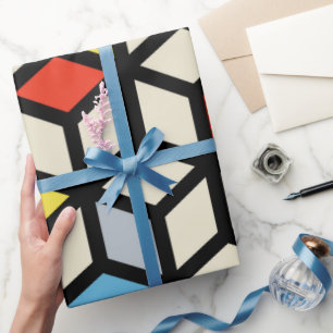 Mondrian Mania Retro  Wrapping Paper