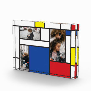 Mondrian Minimalist De Stijl Geo Modern Art Photo Block