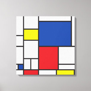 Mondrian Minimalist De Stijl Modern Art Custom Canvas Print