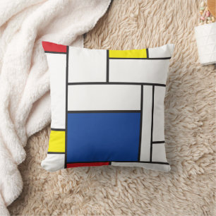 Mondrian Minimalist De Stijl Modern Art Custom Cushion