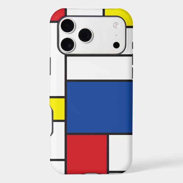 Mondrian Minimalist Geometric De Stijl Modern Art (Back)