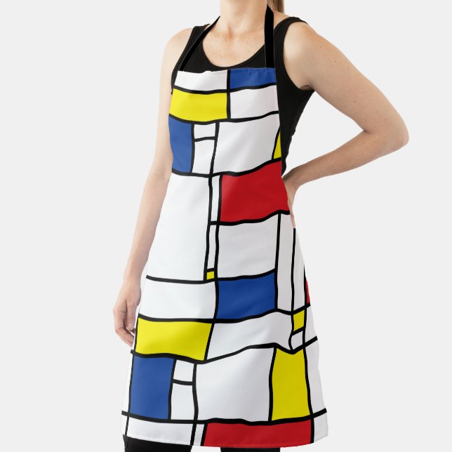 Mondrian Minimalist Geometric De Stijl Modern Art Apron (Insitu)