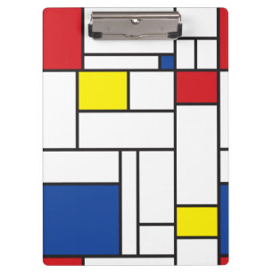 Mondrian Minimalist Geometric De Stijl Modern Art Clipboard