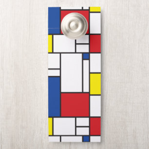 Mondrian Minimalist Geometric De Stijl Modern Art Door Hanger