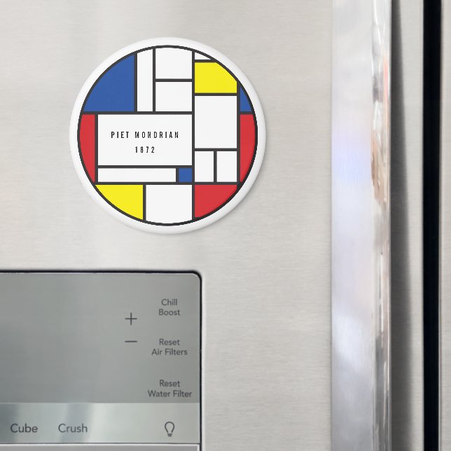 Mondrian Minimalist Geometric De Stijl Modern Art Magnet (In Situ (Fridge))
