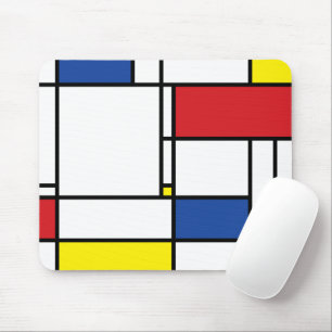 Mondrian Minimalist Geometric De Stijl Modern Art Mouse Pad