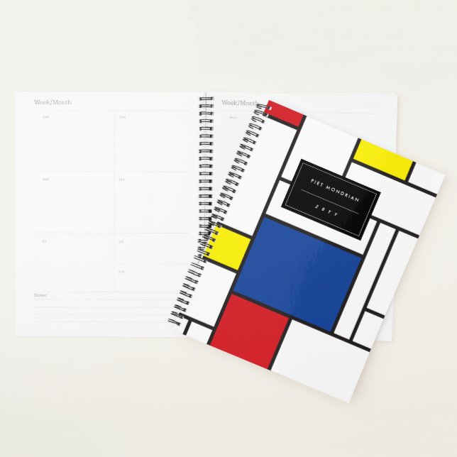 Mondrian Minimalist Geometric De Stijl Modern Art Planner (Display)