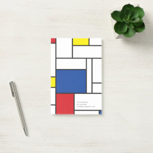 Mondrian Minimalist Geometric De Stijl Modern Art Post-it Notes