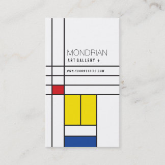 Mondrian Modern Art De Stijl Minimalist Abstract Business Card