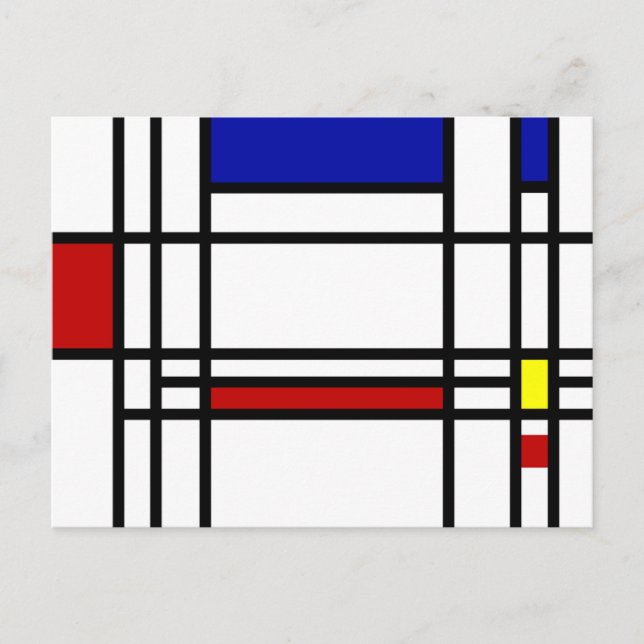 Mondrian Modern Art Postcard (Front)