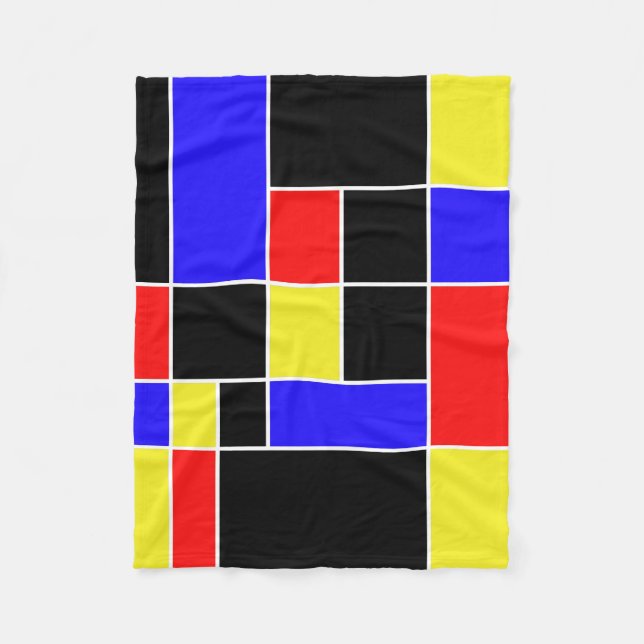 Mondrian No. 45 Fleece Blanket (Front)