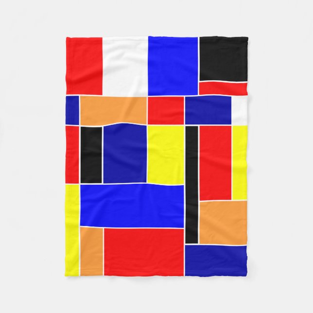 Mondrian No. 48 Fleece Blanket (Front)