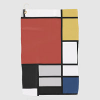Mondrian Painting Red Plane Yellow Black Grey Blue