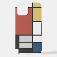 Mondrian Painting Red Plane Yellow Black Grey Blue