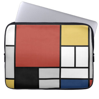 Mondrian Painting Red Plane Yellow Black Grey Blue Laptop Sleeve