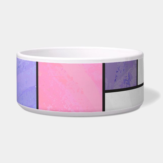 Mondrian Pink Purple White Print (Right)