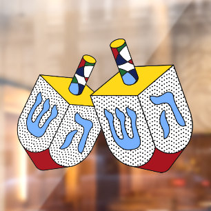 Mondrian Polka Dot Dreidels