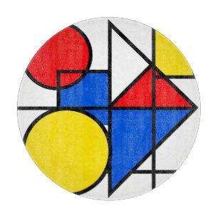 Mondrian Primary Color Composition Cutting Board
