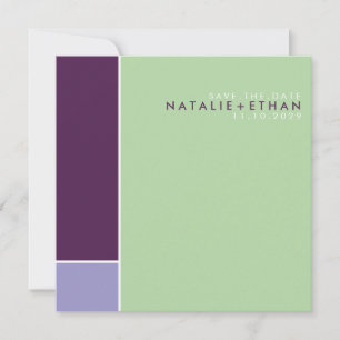 Mondrian Retro Mod Art Colourful Save The Date