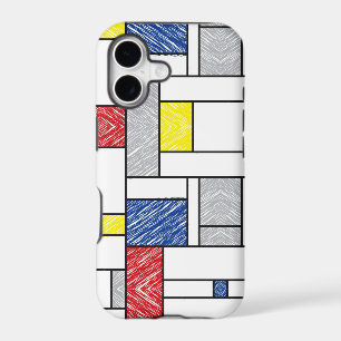 Mondrian Scribbles Minimalist De Stijl Modern Art
