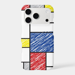 Mondrian Scribbles Minimalist De Stijl Modern Art