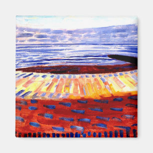 Mondrian - Sea After Sunset, colourful painting Magnet
