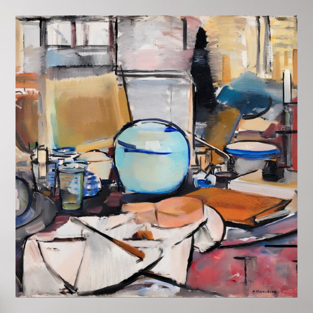 Mondrian - Still Life with Gingerpot 1, Poster (Front)